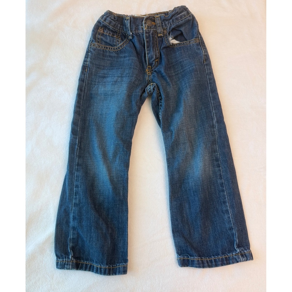 Levi's 514 Straight Jeans Kids 4 Reg Blue Excellent Adjustable Waist Denim